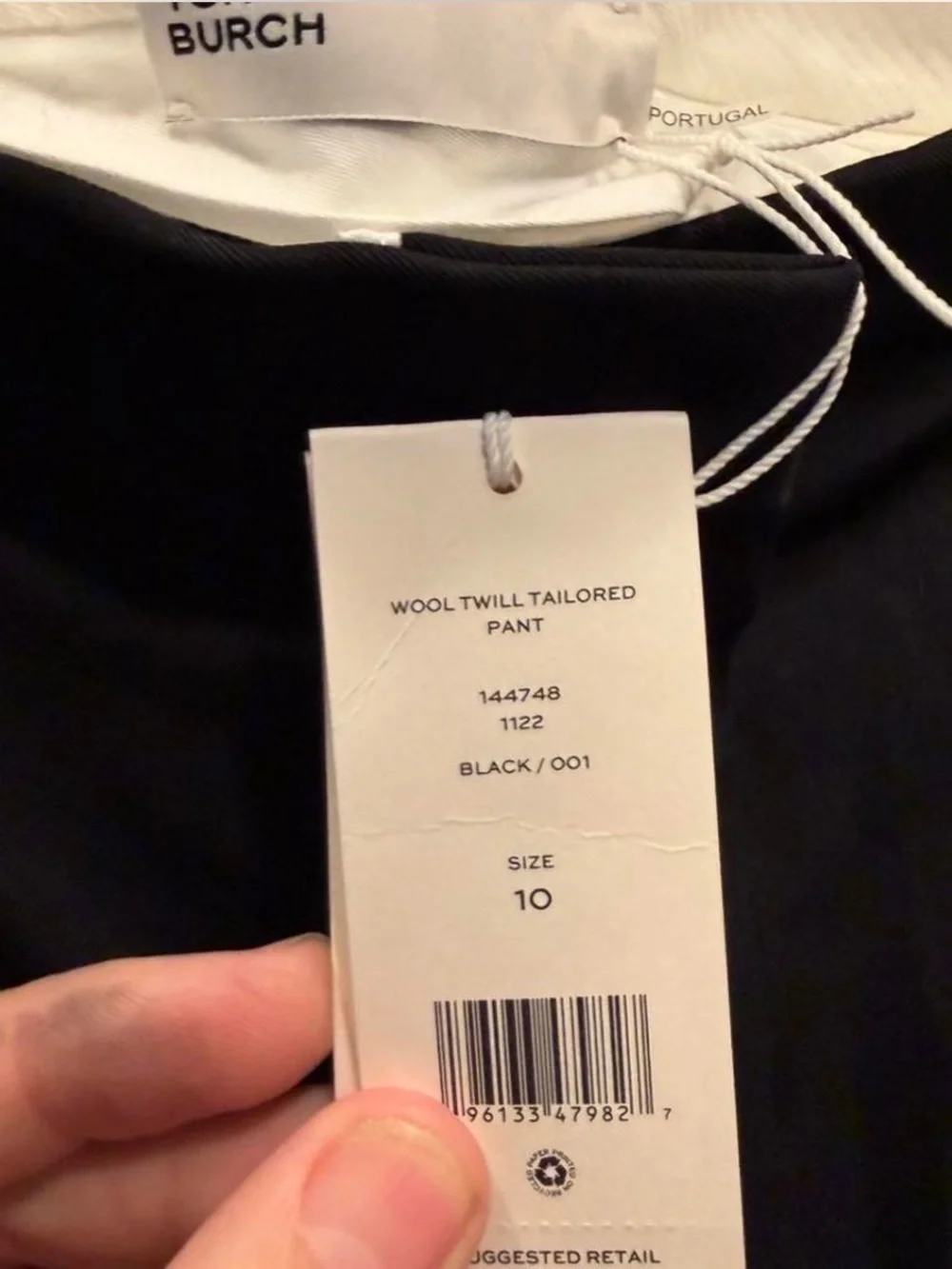 Tory Burch Black womens Dress Pants — Tailored Straight Leg